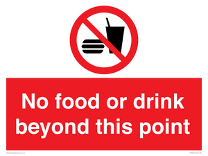 No food or drink beyond this point